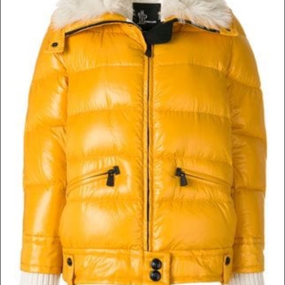 Moncler GRENOBLE Lamb Fur Collar Puffer Jacket